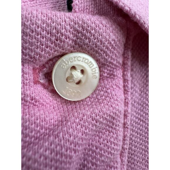 VTG Y2K Abercrombie & Fitch Women’s Polo M Pink Moose Preppy College Millennial - Picture 13 of 14